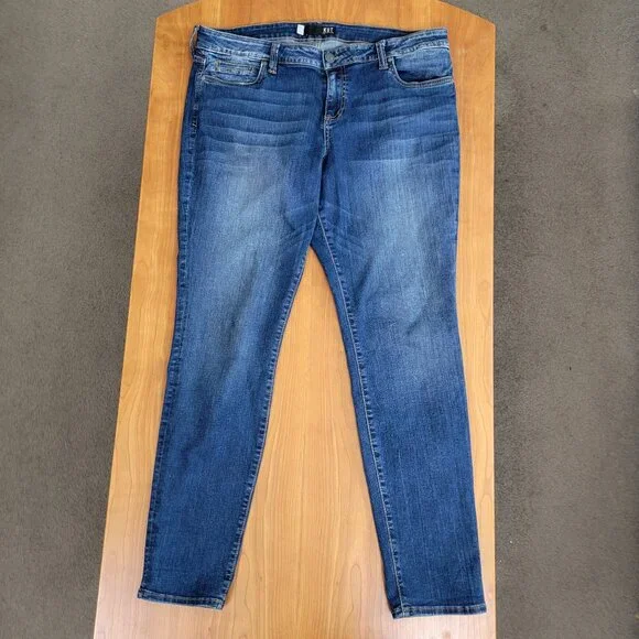 KUT From the Kloth High Rise Toothpick Skinny Blue Jeans - 16 - Picture 3 of 15